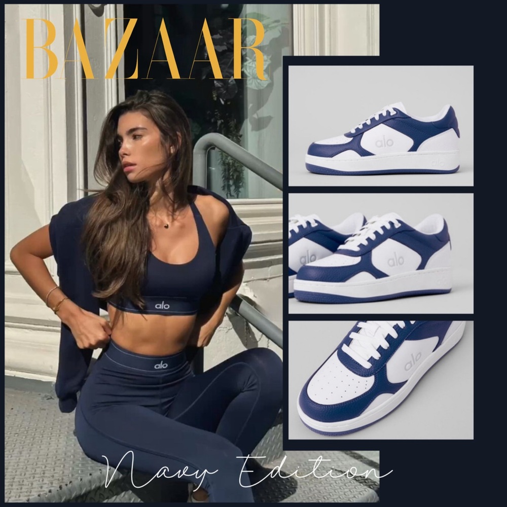 ✨ ALO yoga Recovery Mode Sneaker Navy/White Size 5.5/36
